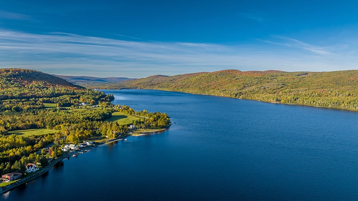 Photographie drone de paysage dans le Bas-Saint-Laurent